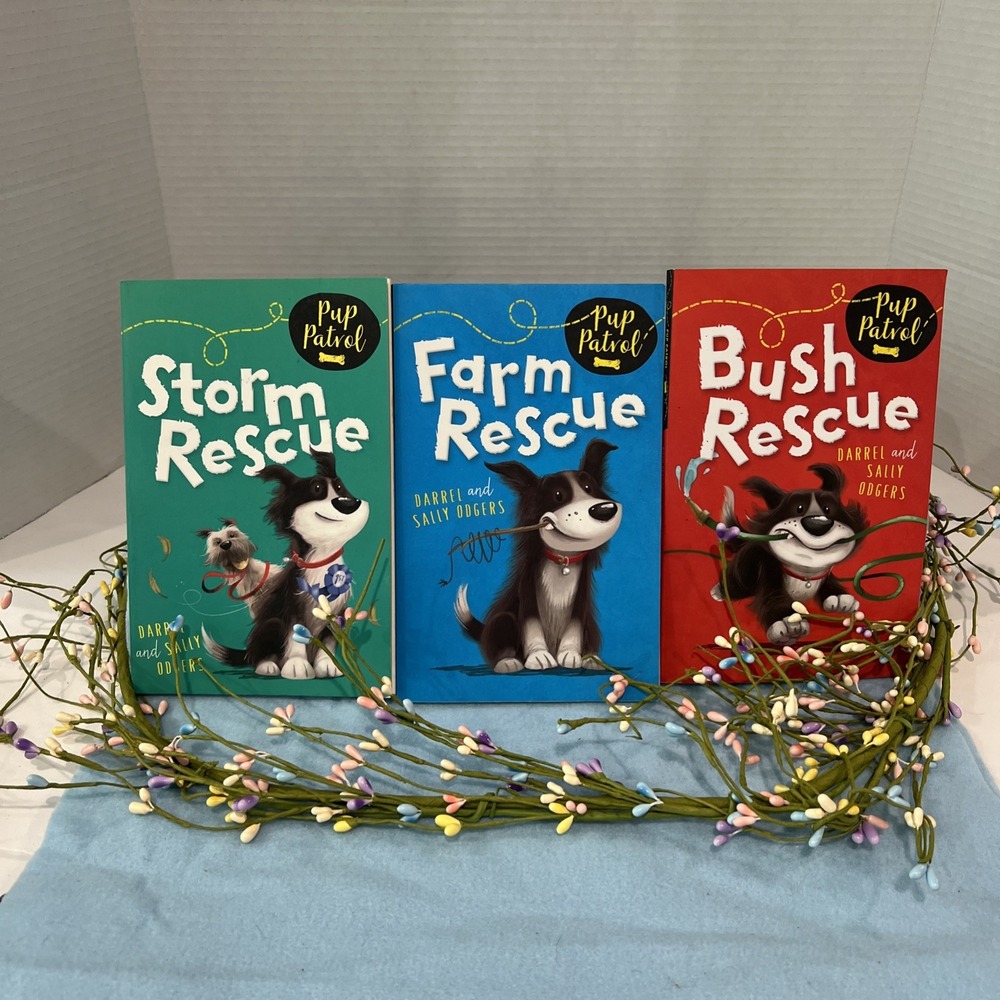 Lot Of‎ 3 Pup Patrol Books Storm Rescue, Farm Rescue, Bush Rescue